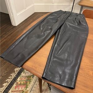 Artizia Black Faux Leather Pants